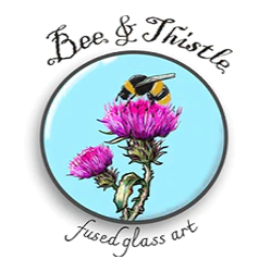 Bee and Thistle Glass Art